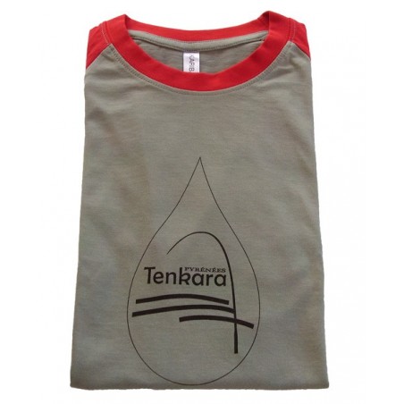 Tee-Shirt Tenkara Pyrénées Gris/Rouge